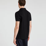 Paul Smith - Signature Stripe Shoulder Trim Polo Shirt in Black - Nigel Clare