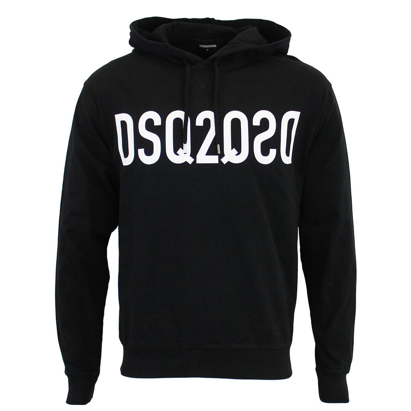DSQUARED2 - DSQ2 Logo Hooded Sweatshirt in Black - Nigel Clare