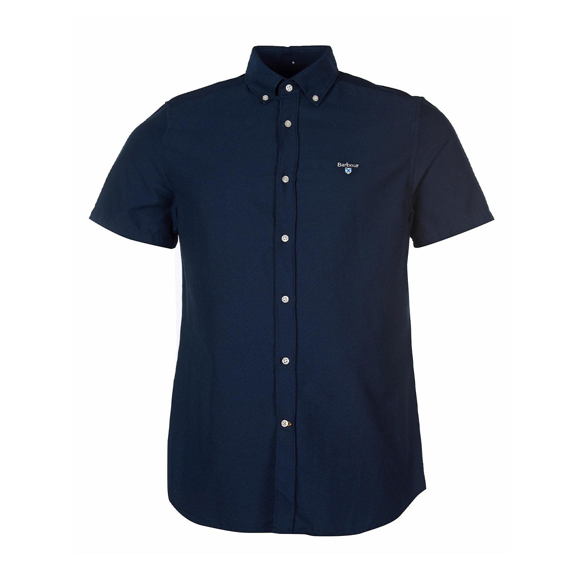 Barbour Oxford Tailored Fit SS Shirt in Navy Nigel Clare - Main Image