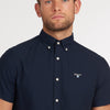 Barbour - Oxford 3 Tailored Fit SS Shirt in Navy - Nigel Clare