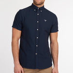 Barbour - Oxford 3 Tailored Fit SS Shirt in Navy - Nigel Clare
