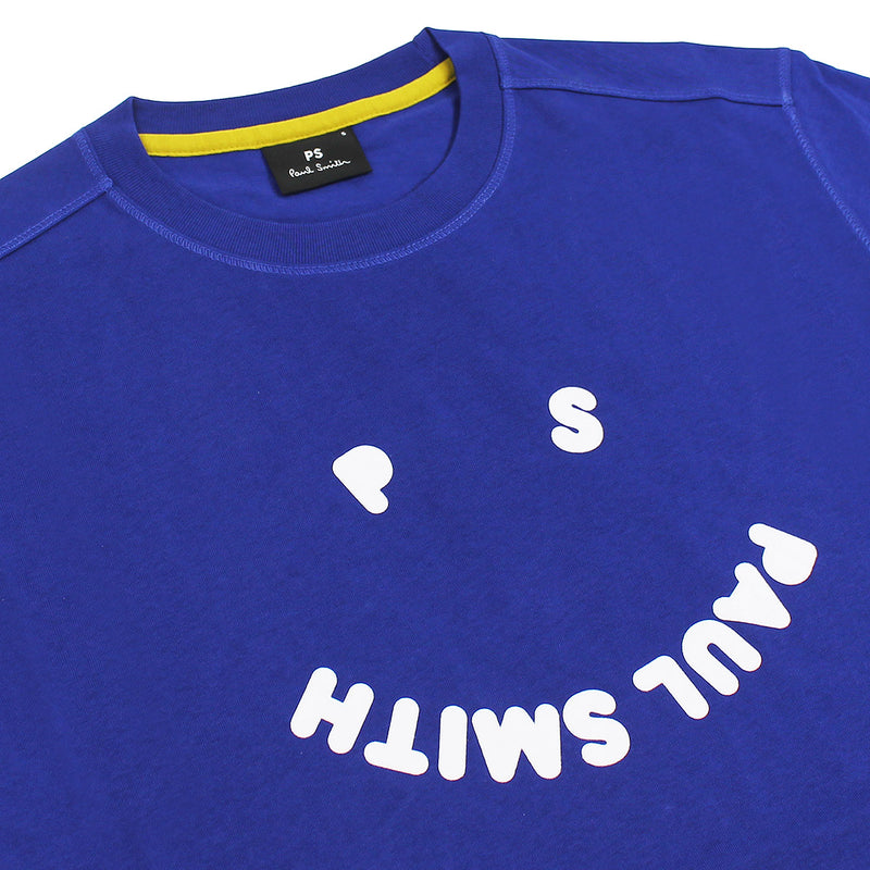 PS Paul Smith - 'PS Happy' Print T-Shirt in Blue - Nigel Clare