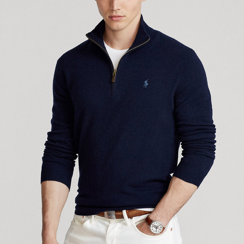 Polo ralph lauren half zip textured jumper Clearance