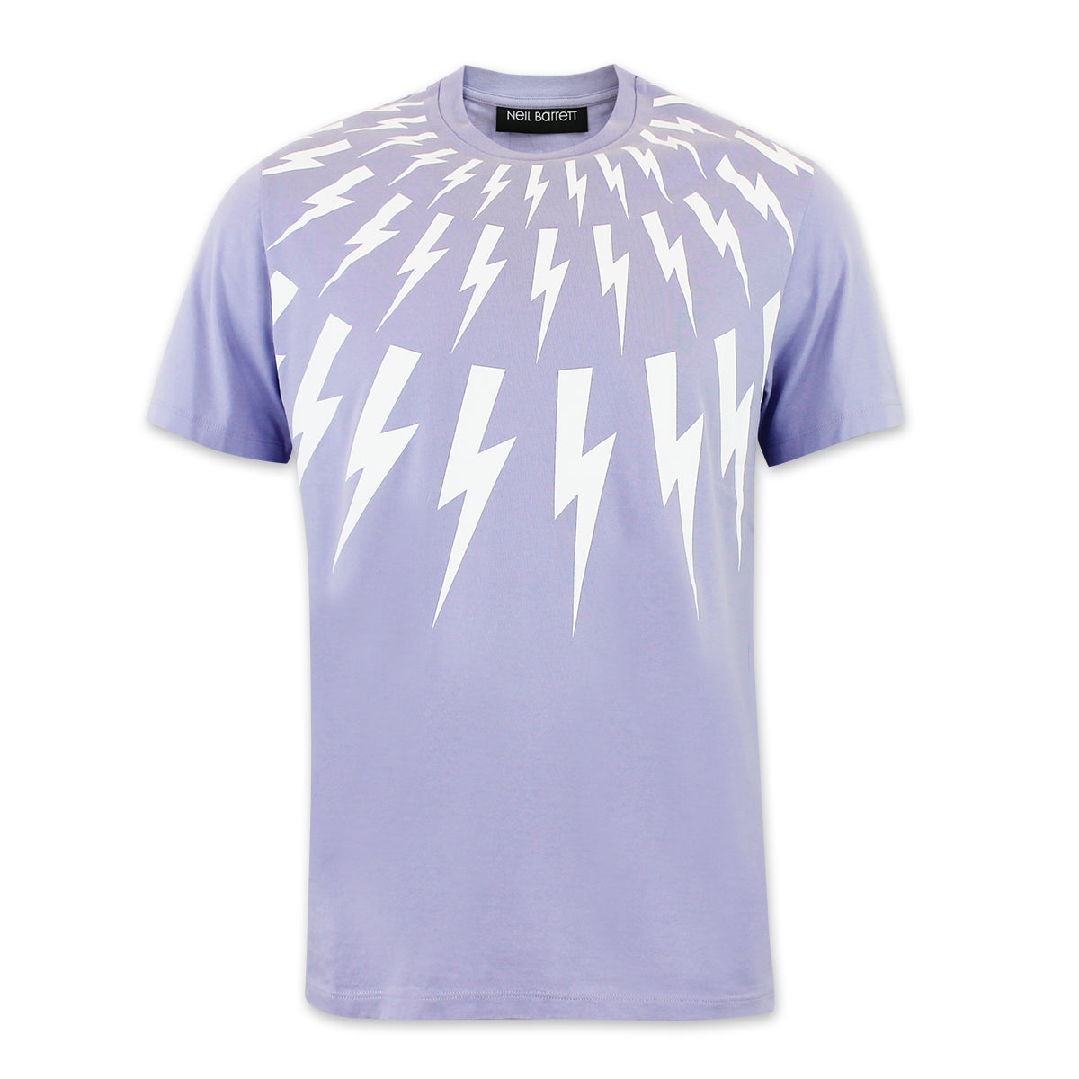 Neil Barrett - Fair-Isle Thunderbolt T-Shirt in Lilac