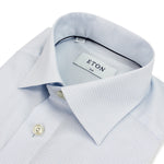 Eton - Slim Fit Patterned Shirt in Blue & White - Nigel Clare