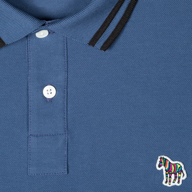 PS Paul Smith - Reg Fit Tipped Zebra Polo Shirt in Cobalt Blue - Nigel Clare