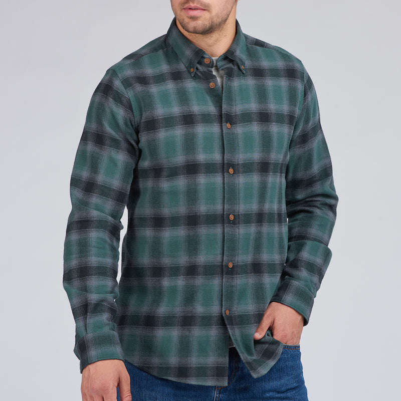 Barbour Intl. - Joshua Check Shirt in Deep Green - Nigel Clare