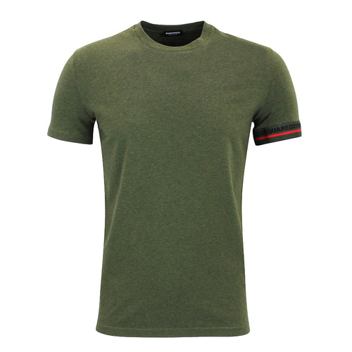 DSQUARED2 - Tape Sleeve Logo T-Shirt in Green - Nigel Clare