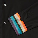 Paul Smith - Tailored Fit 'Artist Stripe' Cuff Shirt in Black - Nigel Clare
