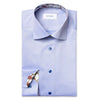 Eton - Contemporary Fit Design Print Trim Shirt in Blue - Nigel Clare