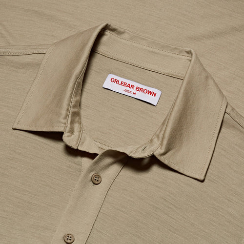 Orlebar Brown - Sebastian Merino Polo Shirt in Nutmeg - Nigel Clare