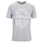 Versace Collection - Graphic Logo Print T-Shirt in Grey Melange - Nigel Clare