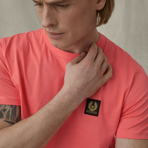 Belstaff - Short Sleeved T-Shirt in Flare Pink - Nigel Clare