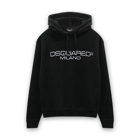 DSQUARED2 - D2 Milano Hoodie in Black | Nigel Clare