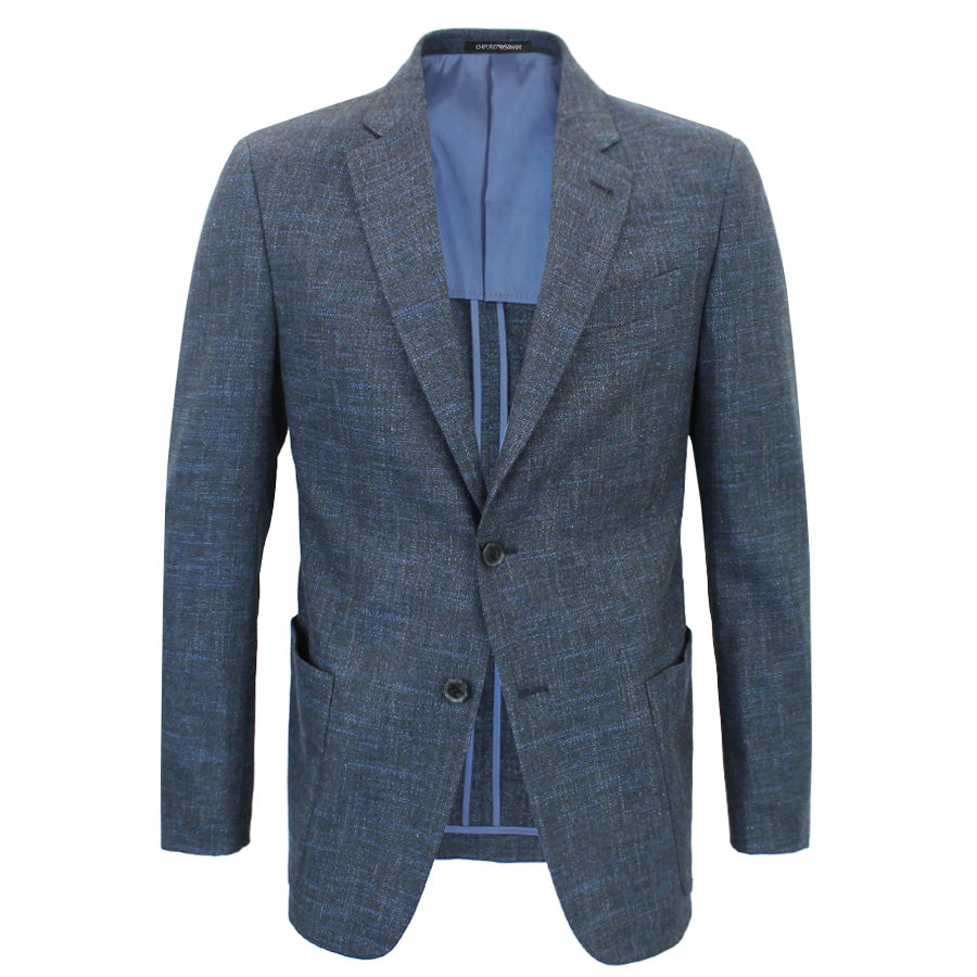 Emporio Armani G Line Deco Fleck Blazer in Blue