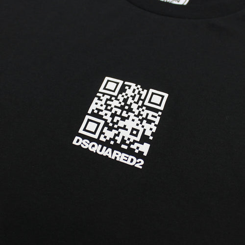 DSQUARED2 - QR Code Logo T-Shirt in Black - Nigel Clare