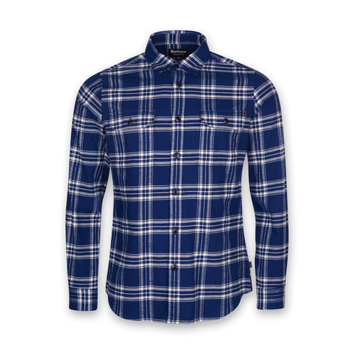 Barbour Intl. - Tailored Fit Bold Check Shirt in Blue - Nigel Clare