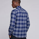 Barbour Intl. - Tailored Fit Bold Check Shirt in Blue - Nigel Clare