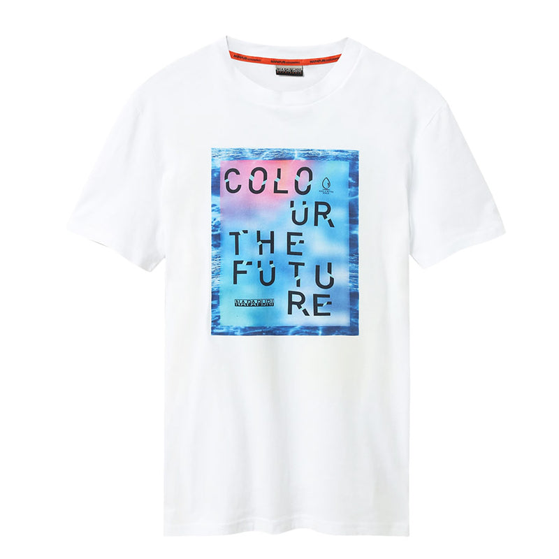 Napapijri - Sobar Colour The Future T-Shirt in White - Nigel Clare