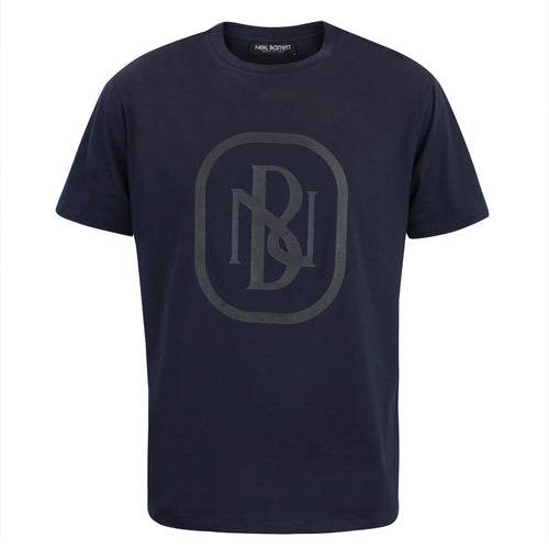 Neil Barrett - NB Logo Print T-Shirt in Navy - Nigel Clare