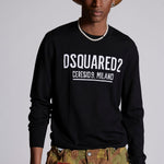 DSQUARED2 - Ceresio9 Crew Neck Jumper in Black - Nigel Clare