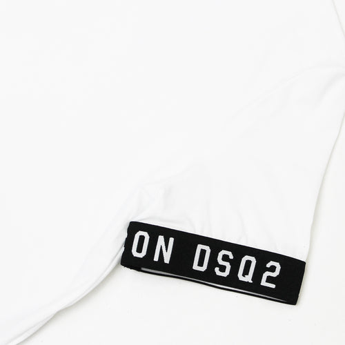 DSQUARED2 - DSQ2 Icon Sleeve Band T-Shirt in White - Nigel Clare