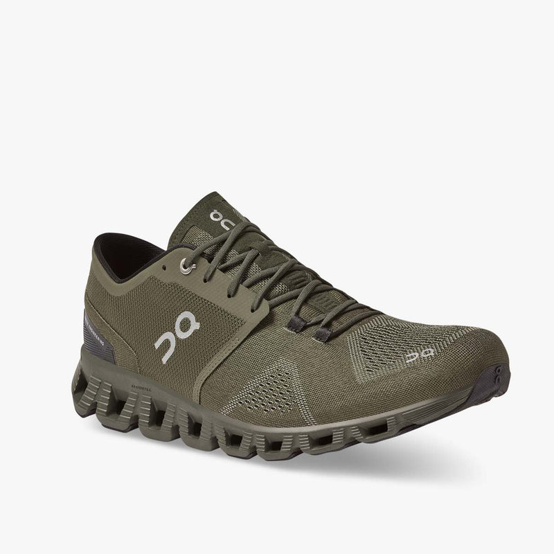 On Running - Cloud X Trainers in Olive / Fir - Nigel Clare