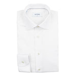 Eton - Slim Fit Royal Twill Shirt in White - Nigel Clare