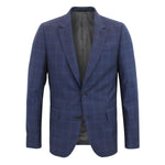 Paul Smith - Soho Tailored Fit Suit in Navy Blue Check - Nigel Clare