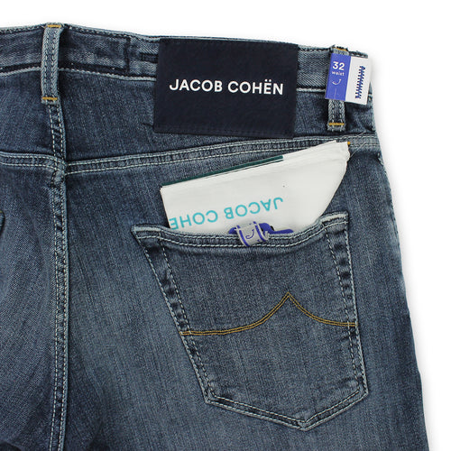 Jacob Cohen - Chris Skinny Fit Navy Badge Jeans - Nigel Clare