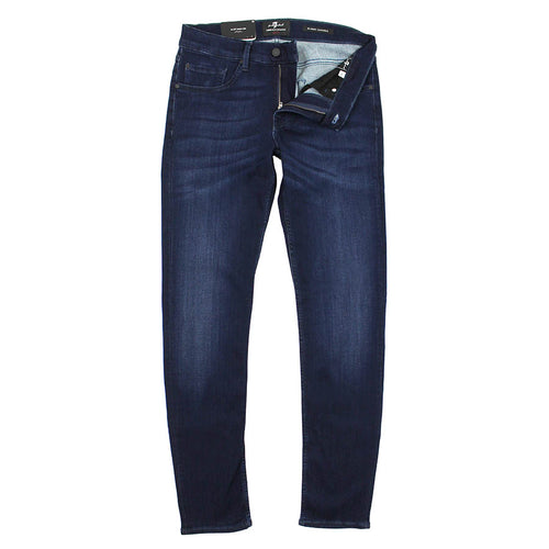 7 For All Mankind - Slimmy Tapered Luxe Jeans in Deep Blue - Nigel Clare
