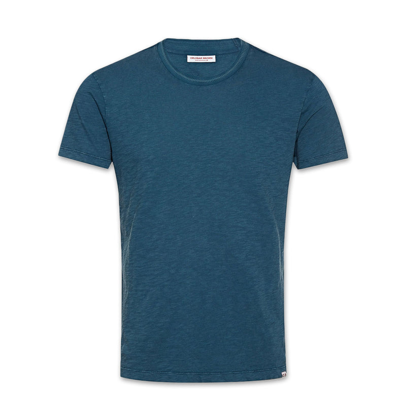 Orlebar Brown - Sammy GD Garment Dyed T-Shirt in Blue Slate - Nigel Clare