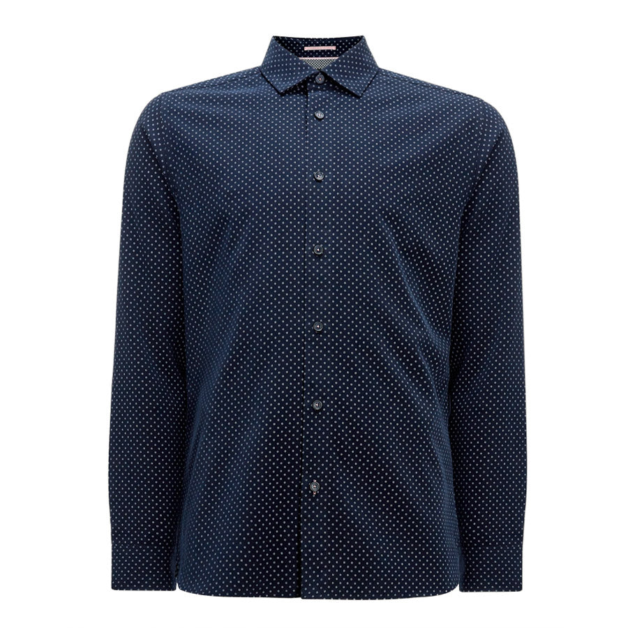 Ted Baker - ROKABI Printed Shirt in Navy - Nigel Clare