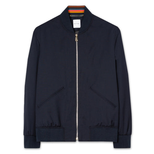 Paul Smith - Loro Piana Storm System Bomber Jacket in Navy - Nigel Clare