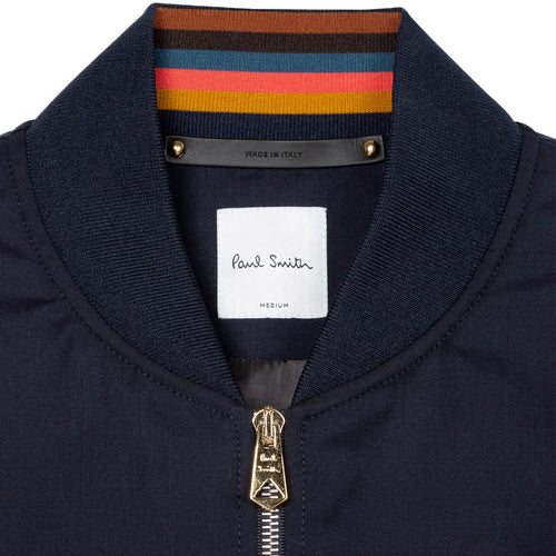 Paul Smith - Loro Piana Storm System Bomber Jacket in Navy - Nigel Clare