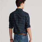 Polo Ralph Lauren - Slim Fit Plaid Oxford Shirt in Navy/Green - Nigel Clare