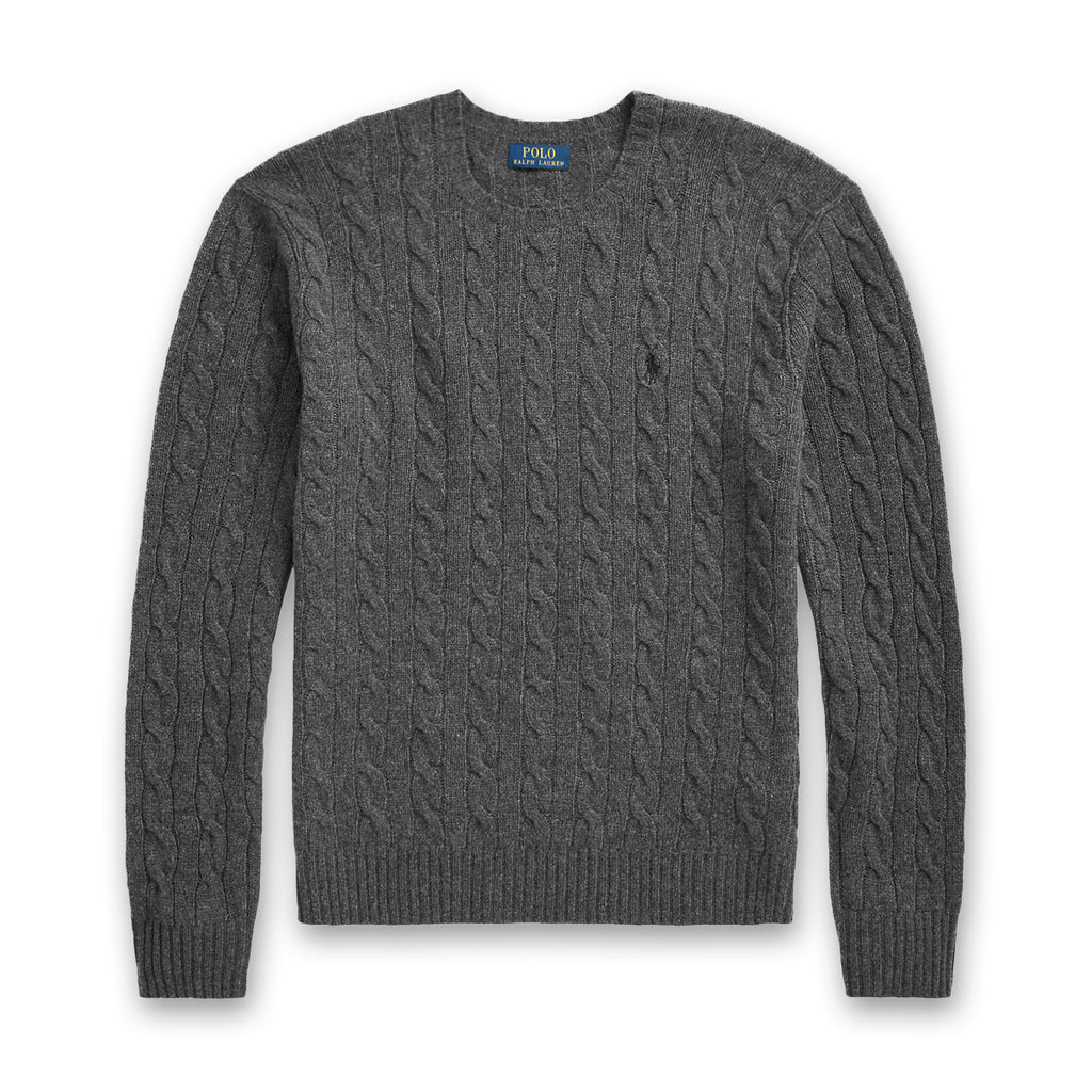 Polo Ralph Lauren - Cable Knit Jumper in Grey - Nigel Clare