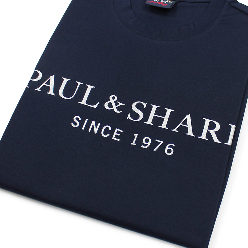 Paul & Shark - Reflective Logo T-Shirt in Navy - Nigel Clare