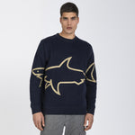 Paul & Shark - Gold Shark Sweatshirt in Navy - Nigel Clare
