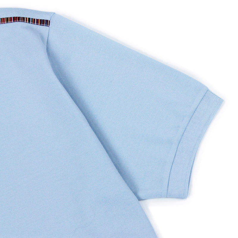 Paul Smith - 'Artist Stripe' Polo Shirt in Light Blue - Nigel Clare