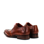 Jeffery West - Bay Dexter Semi Brogue Derby Shoes in Caramel - Nigel Clare