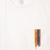 Paul Smith - Painted Stripe Pocket T-Shirt in White - Nigel Clare