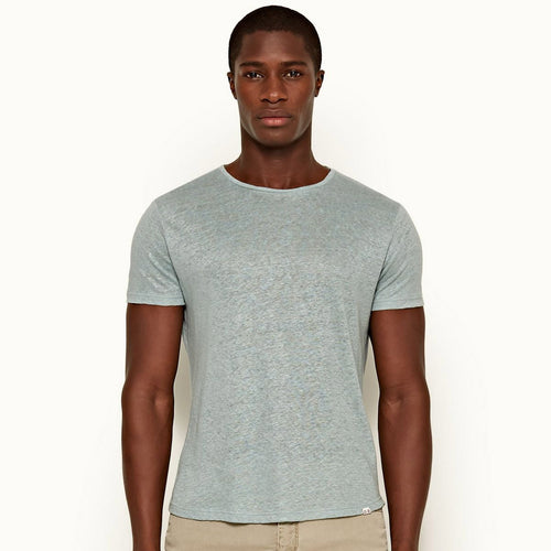 Orlebar Brown - OB-T Linen Tailored Fit T-Shirt in Mineral - Nigel Clare