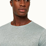 Orlebar Brown - OB-T Linen Tailored Fit T-Shirt in Mineral - Nigel Clare