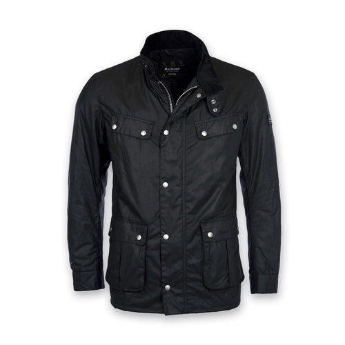 Barbour Intl - Duke Wax Jacket in Black - Nigel Clare