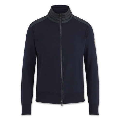 Belstaff - Kelby Zip Cardigan in Washed Navy - Nigel Clare