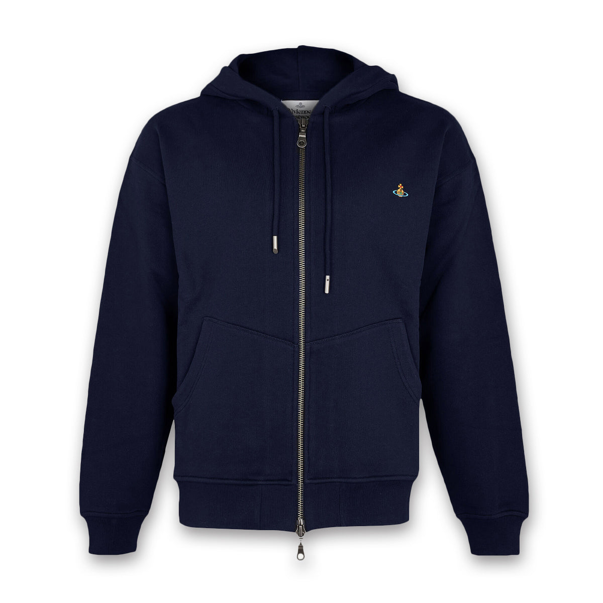 Vivienne Westwood - Rugged Full Zip Hoodie in Navy | Nigel Clare