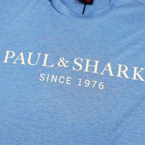 Paul & Shark - Reflective Logo T-Shirt in Blue - Nigel Clare