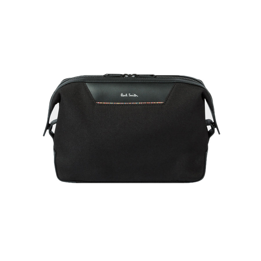 Paul Smith - Canvas Travel Washbag in Black - Nigel Clare