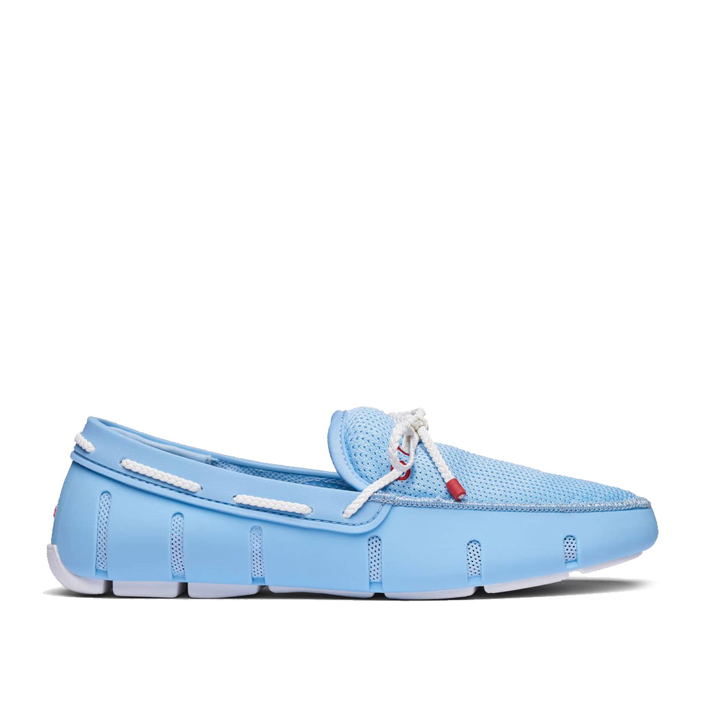 Swims - Braided Lace Loafers in Spray Blue - Nigel Clare